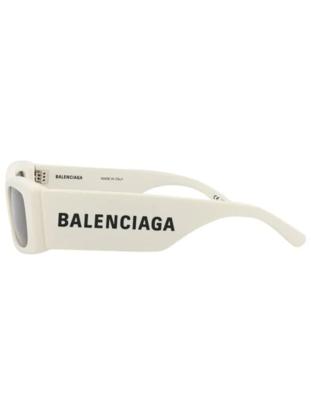 New Balenciaga Womens Square/Rectangle White White Grey Fashion Designer Sunglas